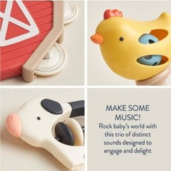 Itzy Ritzy Itzy Jamboree Rhythm and Rattles Gift Set Farm – 3pc