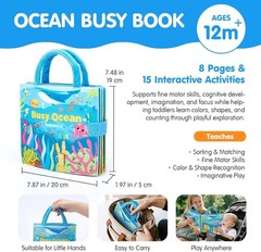 Interactive Montessori Ocean Busy Board for Toddlers: Travel-Friendly Gift