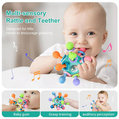 Baby Montessori Teething Toys for 0-6 6-12 Months BPA Free Sensory Toys for Babi