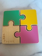 Lovevery Chunky Wooden Jigsaw Puzzle From The Companion Play Kit 22-24 months