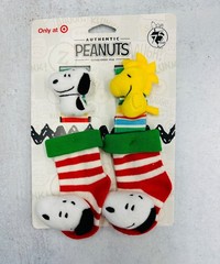 Peanuts Snoopy Baby Snoopy Woodstock Foot & Wrist Rattles Set 4pc 0-3M