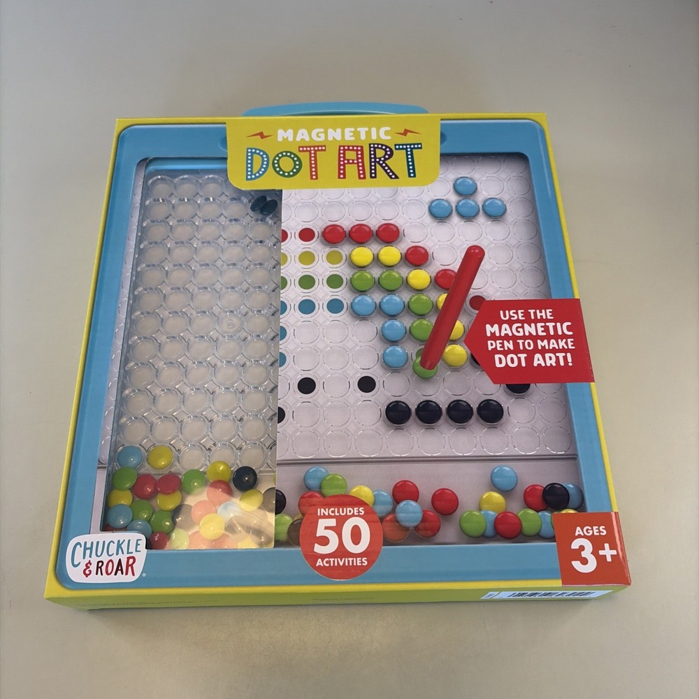 Magnetic Board Dot Art Designer Color by Number Toy Mess Free Stencil Art