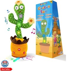 Dancing Talking Cactus Baby Toy, Mimicking Recording Toy Repeats What You Say…