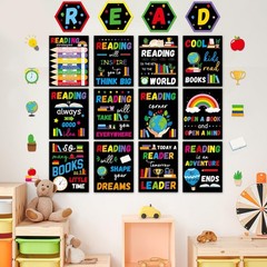 gisgfim Reading Posters for Classroom Colorful Reading Corner Bulletin Board …