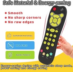 Baby Remote Control Toy Infant Educational Musical Toy Light Sound Multilingual