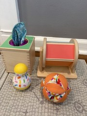 Lovevery Montessori Multicolor Baby Activity Toy Set – Tissue Box etc.