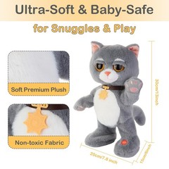 Interactive Stuffed Plush Animal Toy Mimicking Repeating What You Say,…