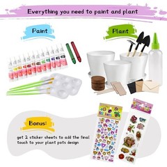 Paint & Plant Children’s Gardening Kit for Girls Boys Toys Garden Flower