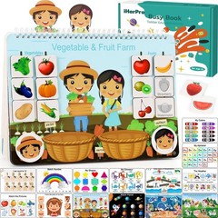 Busy Book for Toddlers, Montessori Toys for 3 4 5 6 Years Old, Autism Sensory Ed