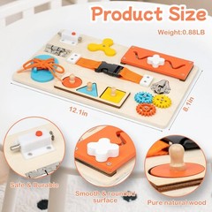 9-in-1 Montessori Busy Board for Toddlers – Educational Travel Toy for Ages 3-5