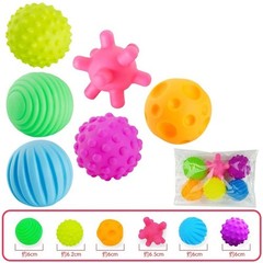 6Pcs Textured Multi Ball Set Develop Tactile Senses Toy Baby Touch Hand Ball Toy