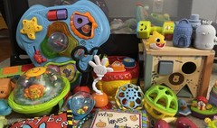 Fisher-Price Multicolor Animal Theme Developmental Activity Toys Lot, Ages 0-18M