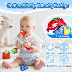 Montessori Fishing Toy 17 in 1 with Stacking Cups Color Sorting Baby Toy Gifts