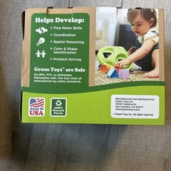 Green Toys BLUE & GREEN Shape Sorter 10 pieces MADE IN THE USA Age 6M+