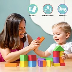 Toddler Foam Building Blocks 18M Plus Non Toxic EVA Set Large Soft Stacking Toys