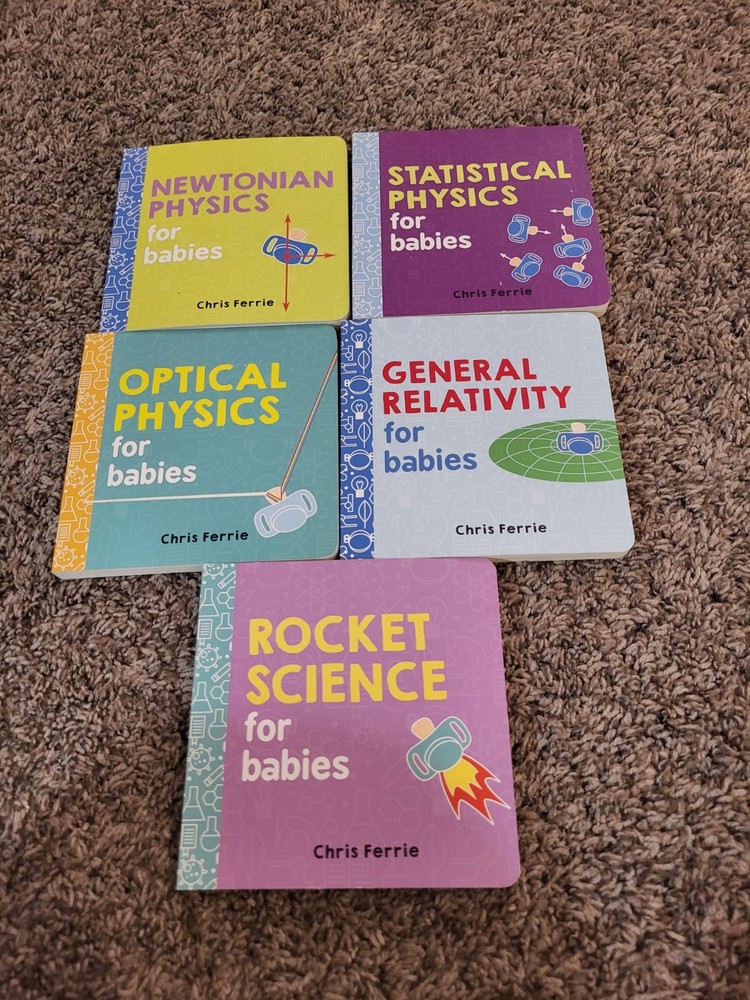 Baby University Physics – Science Books by Chris Ferrie – Lot of 5 Board Books