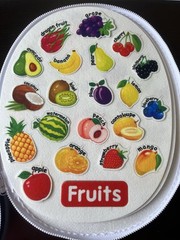 Felt Basket Numbers Colors Fruit Vegetables Toy For Toddlers