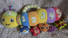 Vintage Leap Frog Baby Counting PAL Musical Caterpillar Plush Hanging Toy 2003