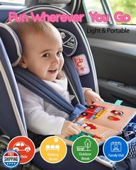 LeyaDoll Interactive Sensory Soft Cloth Book, Educational Crinkle Quiet Activ