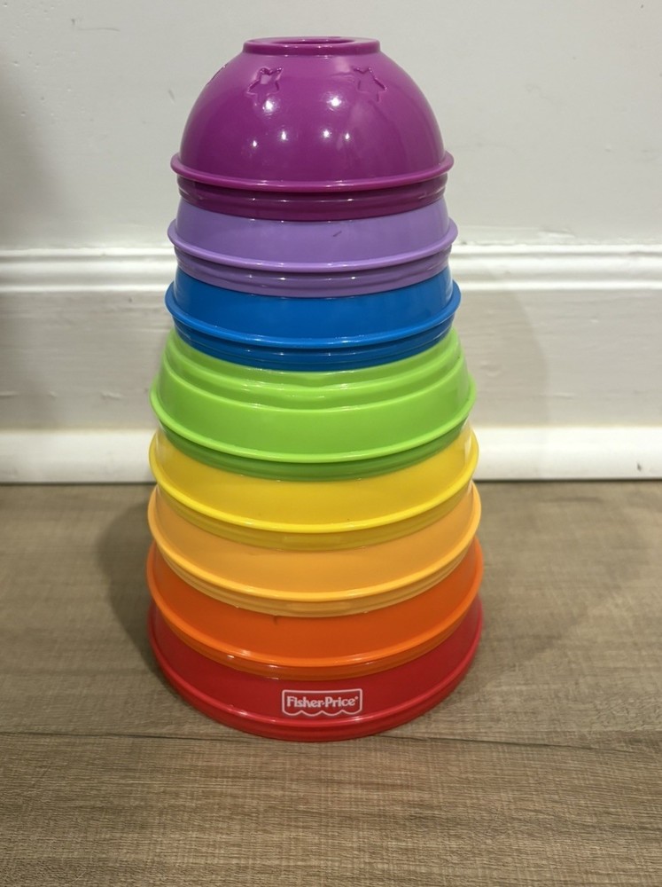 Fisher Price Stacking Nesting Ball Set Stack & Roll Cup 8 Pieces *incomplete