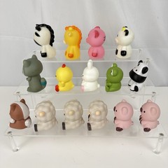 Mixed Lot of 15 Kids Finger Puppets Farm Forest Animals Plastic Toy Figures