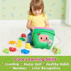 CoComelon Veggie Fun Learning Basket with Play Food and Checkout Counter
