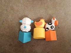 Lot Infantino Replacement Circle Triange CHICKEN SHEEP COW SHAPE SORTING BARN