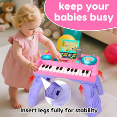 Baby DJ Table for Toddlers 1-3 with Music & Light 6-9-12-18 Months