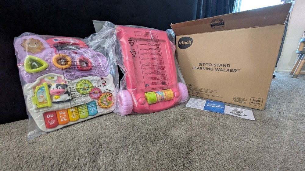 VTech Sit-to-Stand Learning Walker Brand New Pink Baby Toys Toddler Toys Walker