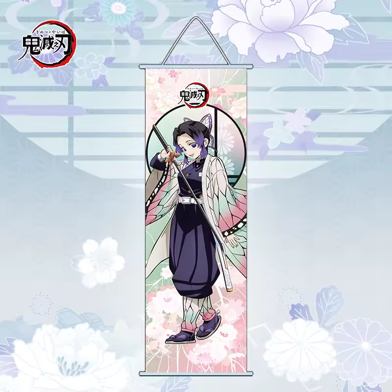 New Demon Slayer Hanging Paintings Reel Long Cartoon Kamado Nezuko Poster Wall