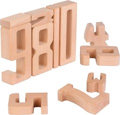 Wooden Number Building Blocks, Large Digit Blocks 1-10, 10 Pcs Number Toys | …
