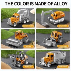 Construction Truck Toy Set with Play Mat & Die-Cast Cars for Kids 3-8, Birthday