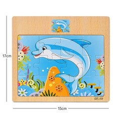 Wooden Jigsaw Puzzles for Kids Age 2 3 4 5 Toddler Puzzles Toys, Preschool Set 6