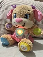 Fisher Price Laugh & Learn Puppy’s Smart Stages Toy Tested Pink in color Girls