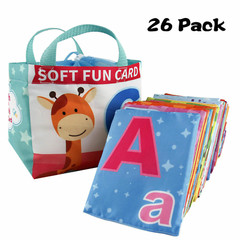 Baby Bath Books 26pcs Crinkle Cloth Book Toys for Infant Baby 0-3-6-12-18 Months