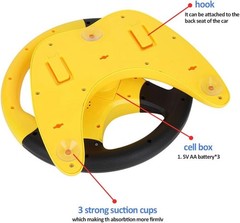 Funny Interactive Driving Simulator for Kids with Rechargeable Battery & Lights