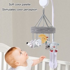 Newborns Calming Toy With Rotating Features Washable Polyester Crib Decors