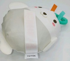 Bright Starts White Seal Plush Crinkle Toy W/Tag Loops,Teal Teething/Hang Loop