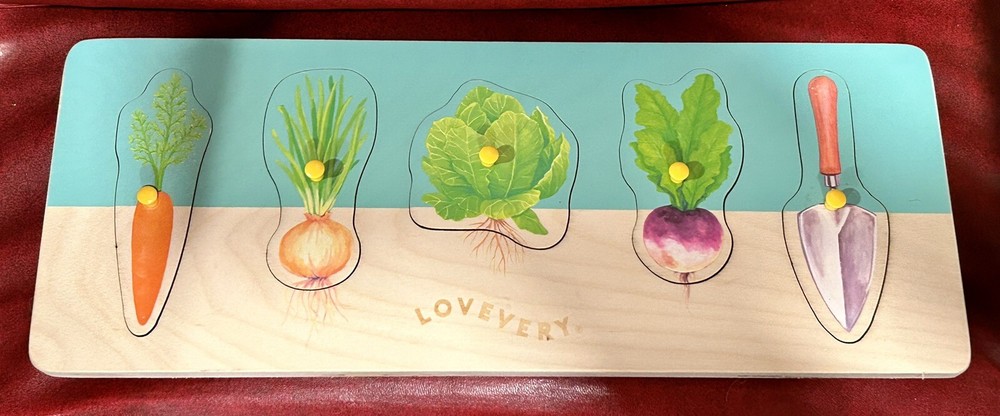 Lovevery Community Garden Vegetable Puzzle – Adventurer Play Kit 16-18 Months