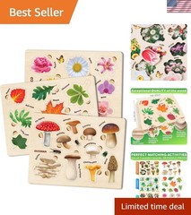 Wooden Puzzles for Toddlers 2-4 – 3X Set Montessori Toys Puzzles for Kids Age…