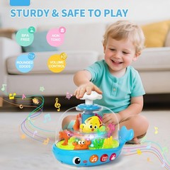 Baby Toys 6-12 Months, Musical Aquarium Infant Toys for 7 8 9 10 11 Months, E…