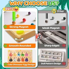 Busy Board Travel toys for Toddlers Kids, Montessori Toys Magnetic Color and Num
