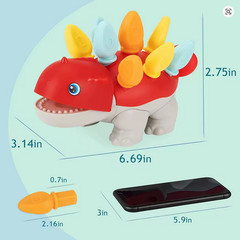 Toddler Dinosaur Shape Sorter Toy Montessori Color Peg Fine Motor Skills Puzzle