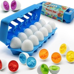 Dinosaur Matching Eggs for Toddlers – Easter Eggs Toy – 12PCS Educational Lea…