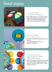 Turtle Electric Music Crawling Spanish/ English Baby, Toddler Toy -Tummy Time
