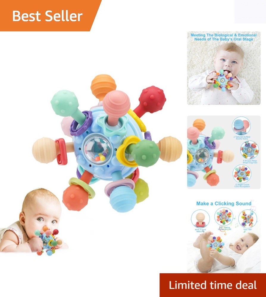 Colorful Multi-Sensory Teething Toy for Babies – 0-12 – Hand Wash Only