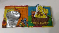 Where’s Elmo? Peek-A-Boo Book Cloth Sesame Street Soft Play Baby Touch Feel 1999