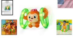 Roll & Glow Monkey Crawling Baby Toy with Lights & Sounds – 6 and Up