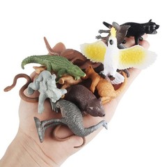 12 PCS Realistic Small Wild Animal Figures Educational Science Project Model