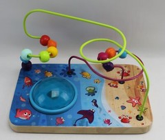 New Small Child Play Toy Wood With Balls and Color 10.5″ X 6.5″